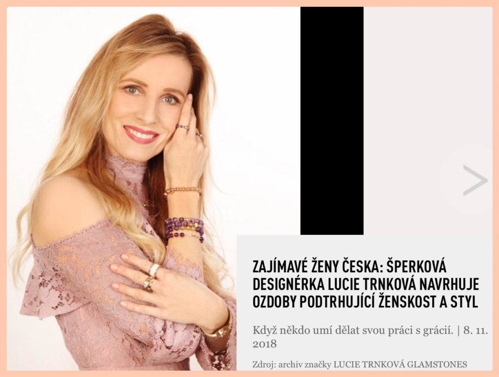 Lucie Trnková Glamstones návrhářka designérka šperky drahé kameny kůže luxus